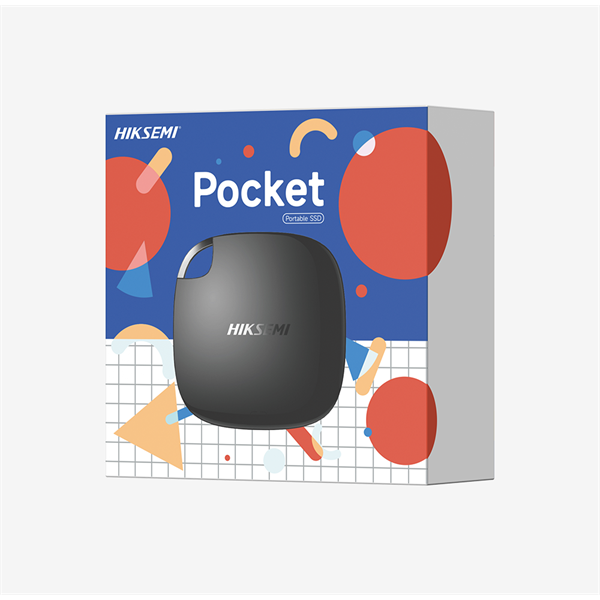 Hikvision Külső SSD 1TB - T100 POCKET (USB 3.0 Type-C) Fekete - Image 1