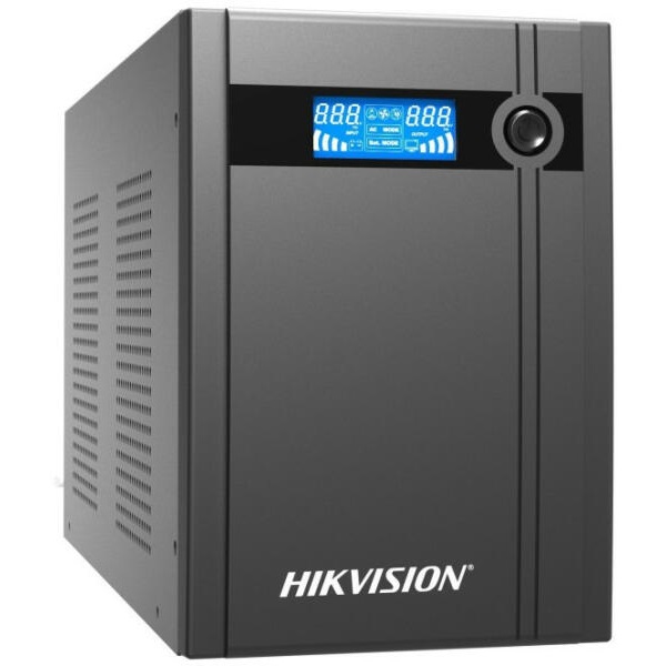 Hikvision Szünetmentes 2000VA - DS-UPS2000 (4 Schuko, line-interaktív, USB, LCD, fekete) - Image 1