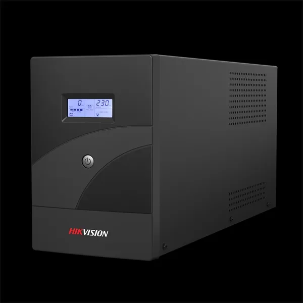 Hikvision Szünetmentes 3000VA - DS-UPS3000-R (4 Schuko, line-interaktív, USB, LCD, fekete)