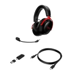 HyperX Fejhallgató - Cloud III Wireless (Vezeték nélküli, USB, fekete/piros) - Image 6
