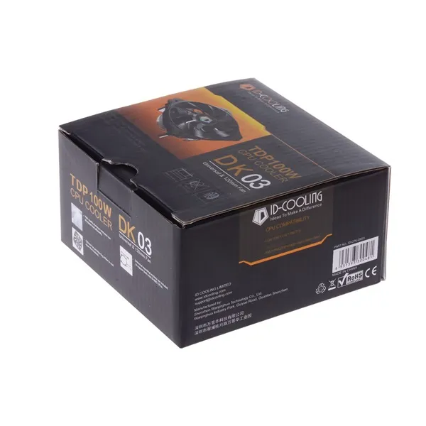 ID-Cooling CPU Cooler - DK-03 (26,4dB; max. 99,22 m3/h; 3pin csatlakozó, 12cm) - Image 7