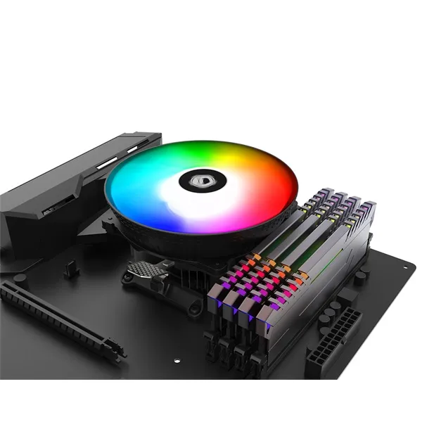 ID-Cooling CPU Cooler - DK-03 Rainbow (14.2-25.6dB; max. 104,48 m3/h; 4pin csatlakozó, PWM, 12cm, LED) - Image 7