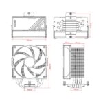 ID-Cooling CPU Cooler - FROZN A410 ARGB WHITE (29.9dB; max. 132,54 m3/h; 4pin, 4 db heatpipe, 12cm, A-RGB, PWM) - Image 6