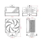 ID-Cooling CPU Cooler - FROZN A410 ARGB WHITE (29.9dB; max. 132,54 m3/h; 4pin, 4 db heatpipe, 12cm, A-RGB, PWM) - Image 6
