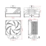 ID-Cooling CPU Cooler - FROZN A410 BLACK (28.95dB; max. 132,94 m3/h; 4pin csatlakozó, 4 db heatpipe, 12cm, PWM) - Image 8