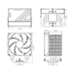 ID-Cooling CPU Cooler - FROZN A610 BLACK (29.85dB; max. 132,94 m3/h; 4pin, 4 db heatpipe, 12cm, PWM) - Image 7