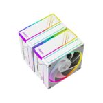 ID-Cooling CPU Cooler - FROZN A620 ARGB WHITE (29,9dB; max 132,52 m3/h; 4Pin csatlakozó, 6 db heatpipe, 2x12cm, PWM) - Image 3