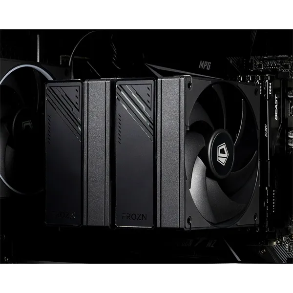 ID-Cooling CPU Cooler - FROZN A620 BLACK (29,85dB; max 132,94 m3/h; 4Pin csatlakozó, 6 db heatpipe, 2x12cm, PWM) - Image 7