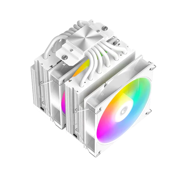 ID-Cooling CPU Cooler - FROZN A620 PRO XE ARGB SNOW (27,2dB; max 98,54 m3/h; 4Pin csatlakozó, 6 db heatpipe, 2x12cm) - Image 5