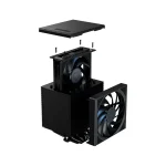 ID-Cooling CPU Cooler - FROZN A620 SLK (33,9dB; max 110,77 m3/h; 4Pin csatlakozó, 6 db heatpipe, 2x12cm, PWM) - Image 5