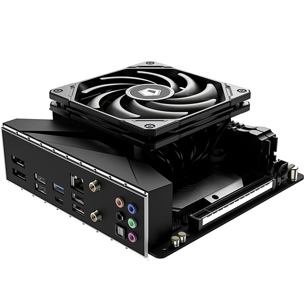 ID-Cooling CPU Cooler - IS-55 BLACK (Low profile, 31,2dB; max. 92,76 m3/h; 4pin csatlakozó, 5 db heatpipe, 12cm, PWM) - Image 6
