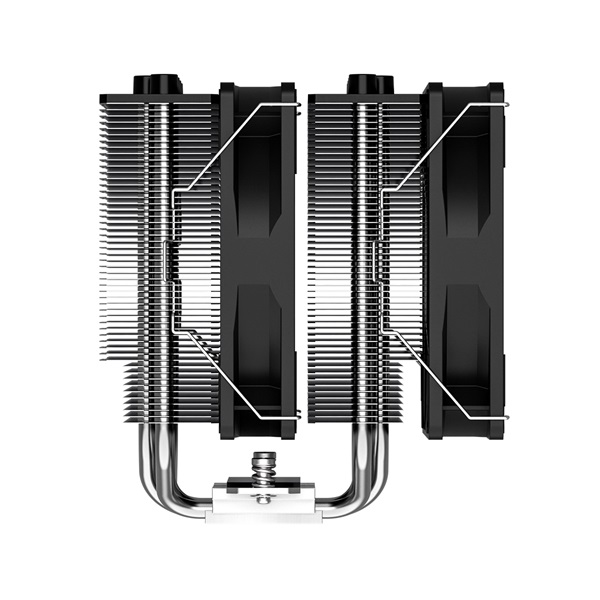 ID-Cooling CPU Cooler - SE-206-XT (15.2-35.2 dB; max 129,39 m3/h; 4Pin csatlakozó, 6 db heatpipe, 2x12cm, PWM) - Image 4