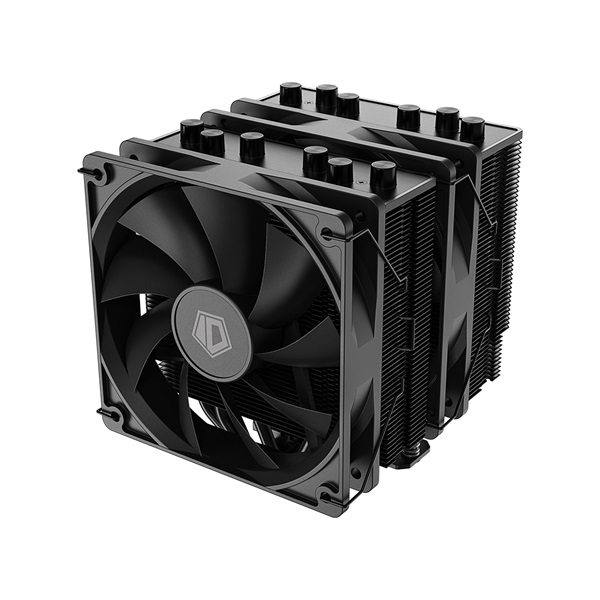 ID-Cooling CPU Cooler - SE-206-XT BLACK (15.2-35.2 dB; max 129,39 m3/h; 4Pin csatlakozó, 6 db heatpipe, 2x12cm, PWM) - Image 2