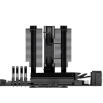 ID-Cooling CPU Cooler - SE-207-XT SLIM (15.2-35.2 dB; max 129,39 m3/h; 4Pin csatlakozó, 7 db heatpipe, 2x12cm, PWM) - Image 6