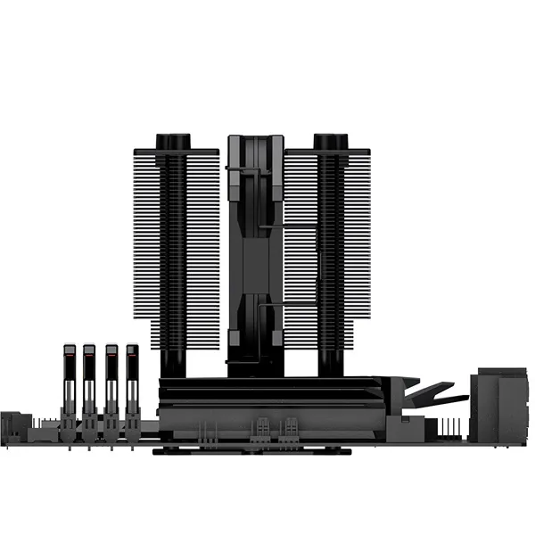 ID-Cooling CPU Cooler - SE-207-XT SLIM (15.2-35.2 dB; max 129,39 m3/h; 4Pin csatlakozó, 7 db heatpipe, 2x12cm, PWM) - Image 6