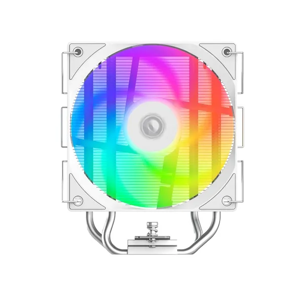 ID-Cooling CPU Cooler - SE-214-XT V2 ARGB WHITE (27,7dB; max. 98,54 m3/h; 4pin, 4 db heatpipe, 12cm, PWM, A-RGB, fehér) - Image 4