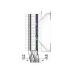 ID-Cooling CPU Cooler - SE-214-XT V2 ARGB WHITE (27,7dB; max. 98,54 m3/h; 4pin, 4 db heatpipe, 12cm, PWM, A-RGB, fehér) - Image 5