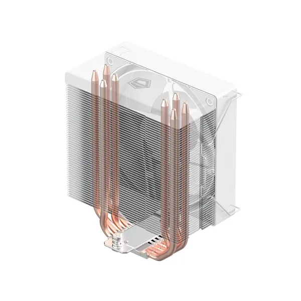 ID-Cooling CPU Cooler - SE-214-XT V2 ARGB WHITE (27,7dB; max. 98,54 m3/h; 4pin, 4 db heatpipe, 12cm, PWM, A-RGB, fehér) - Image 8
