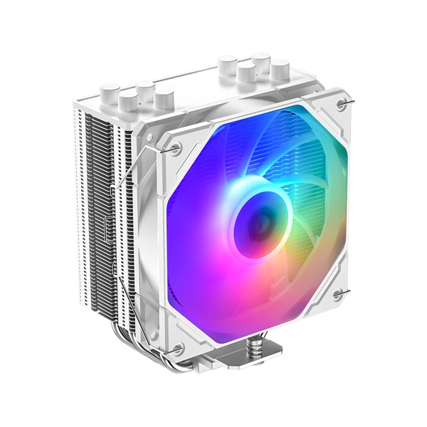 ID-Cooling CPU Cooler - SE-224-XTS ARGB WHITE (28.9dB; max. 118,93 m3/h; 4pin csatlakozó, 4 db heatpipe, 12cm, PWM, LED) - Image 1