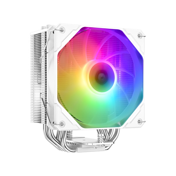 ID-Cooling CPU Cooler - SE-224-XTS ARGB WHITE (28.9dB; max. 118,93 m3/h; 4pin csatlakozó, 4 db heatpipe, 12cm, PWM, LED) - Image 2
