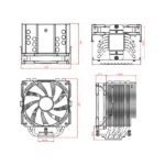 ID-Cooling CPU Cooler - SE-226-XT BLACK (16.2-35.2dB; max 129,39 m3/h; 4Pin csatlakozó, 6 db heatpipe, 12cm, PWM,) - Image 7