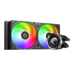 ID-Cooling CPU Water Cooler - FX240 INF (27.2dB; max. 98,54 m3/h; 2x12cm, A-RGB, fekete) - Image 2