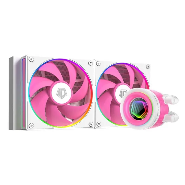 ID-Cooling CPU Water Cooler - FX240 INF PINK (29.9dB; max. 132,52 m3/h; 2x12cm, A-RGB, rózsaszín) - Image 2