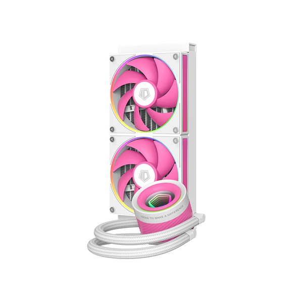 ID-Cooling CPU Water Cooler - FX240 INF PINK (29.9dB; max. 132,52 m3/h; 2x12cm, A-RGB, rózsaszín) - Image 1