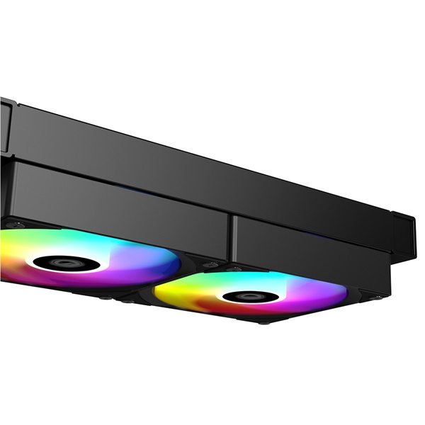 ID-Cooling CPU Water Cooler - FX240 LCD (27,2dB; max. 98,54 m3/h; 2x12cm, A-RGB, fekete) - Image 4