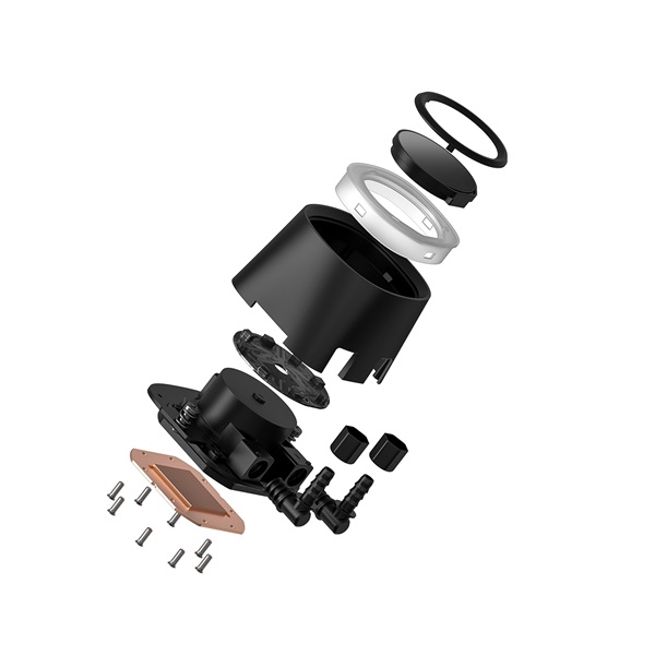 ID-Cooling CPU Water Cooler - FX240 LCD (27,2dB; max. 98,54 m3/h; 2x12cm, A-RGB, fekete) - Image 8