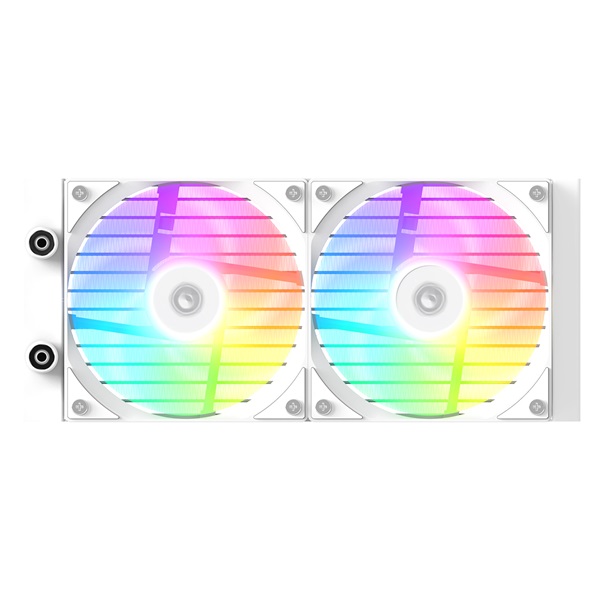 ID-Cooling CPU Water Cooler - FX240 LCD WHITE (27,2dB; max. 98,54 m3/h; 2x12cm, A-RGB, fehér) - Image 3