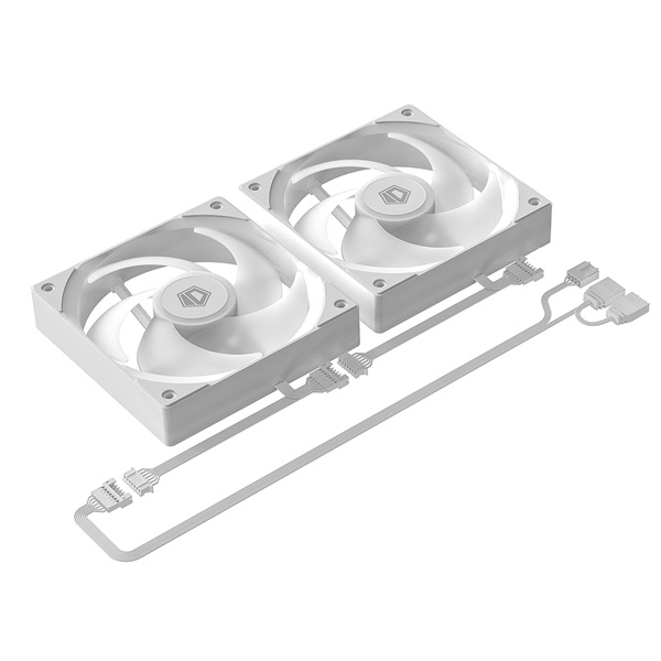 ID-Cooling CPU Water Cooler - FX240 LCD WHITE (27,2dB; max. 98,54 m3/h; 2x12cm, A-RGB, fehér) - Image 12