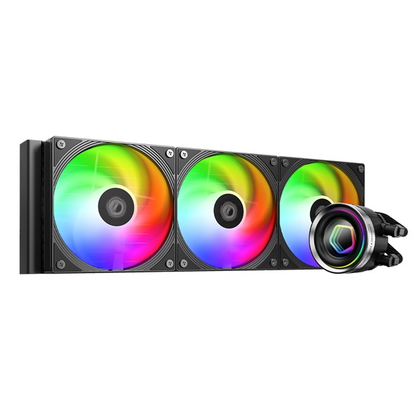 ID-Cooling CPU Water Cooler - FX360 INF (27.2ddB; max. 98,54 m3/h; 3x12cm, A-RGB, fekete) - Image 2