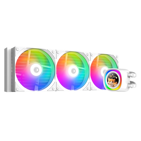 ID-Cooling CPU Water Cooler - FX360 LCD WHITE (27.2dB; max.98,54 m3/h; 3x12cm, A-RGB, fehér) - Image 2