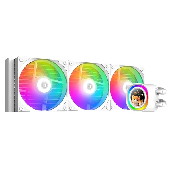 ID-Cooling CPU Water Cooler - FX360 LCD WHITE (27.2dB; max.98,54 m3/h; 3x12cm, A-RGB, fehér) - Image 2