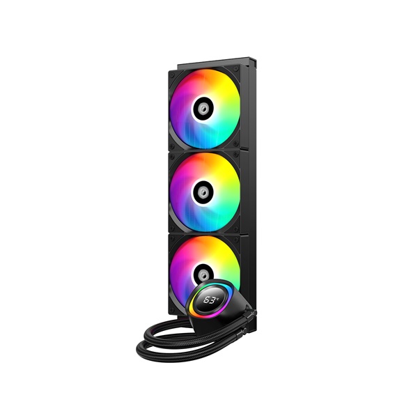 ID-Cooling CPU Water Cooler - FX360 TD (27.2dB; max.98,54 m3/h; 3x12cm, A-RGB, fekete)