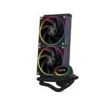 ID-Cooling CPU Water Cooler - Space SL240 (13.8-30.5dB; max. 132,52 m3/h; 2x12cm, A-RGB LED, fekete) - Image 2