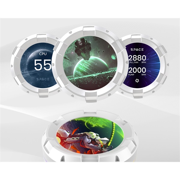 ID-Cooling_CPU_Water_Cooler_-_SL240_WHITE_138-305dB_max_13252_m3h_2x12cm_A-RGB_LED-i389194.jpg ID-Cooling CPU Water Cooler - Space SL240 WHITE (13.8-30.5dB; max. 132,52 m3/h; 2x12cm, A-RGB LED, fehér) - Image 10