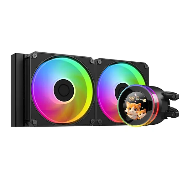 ID-Cooling CPU Water Cooler - Space SL240 V2 (25dB; max. 135,41 m3/h; 2x12cm, A-RGB LED, fekete)