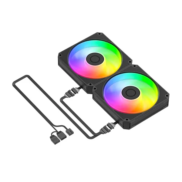 ID-Cooling CPU Water Cooler - Space SL240 V2 (25dB; max. 135,41 m3/h; 2x12cm, A-RGB LED, fekete) - Image 12