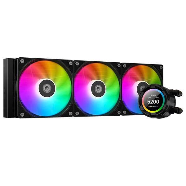ID-Cooling CPU Water Cooler - Space SL360 XE (35,2dB; max. 129,39 m3/h; 3x12cm, A-RGB LED, fekete) - Image 1