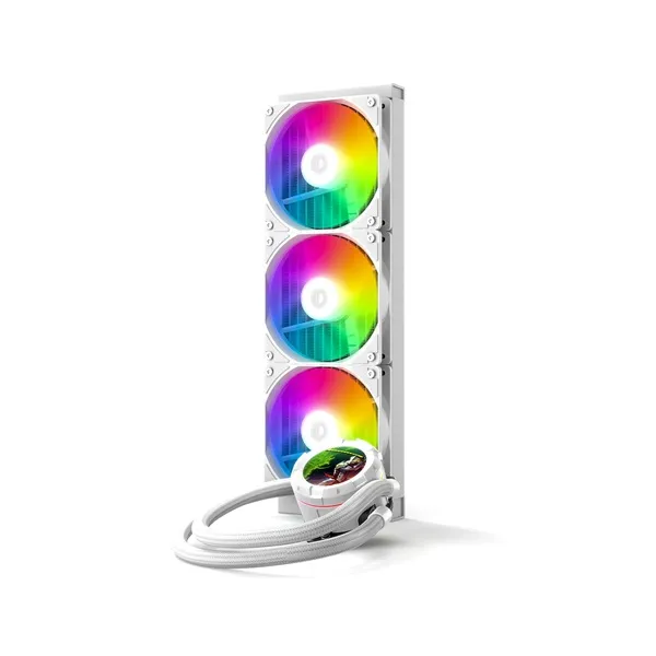 ID-Cooling CPU Water Cooler - Space SL360 XE WHITE (35,2dB; max. 129,39 m3/h; 3x12cm, A-RGB LED, fehér) - Image 2