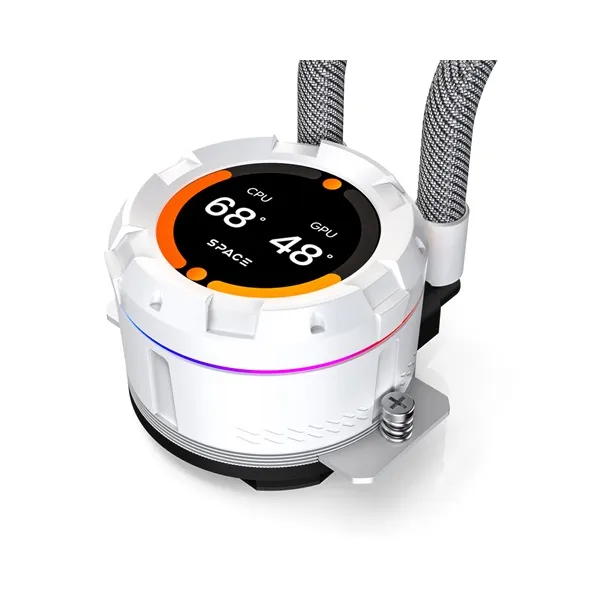 ID-Cooling CPU Water Cooler - Space SL360 XE WHITE (35,2dB; max. 129,39 m3/h; 3x12cm, A-RGB LED, fehér) - Image 5