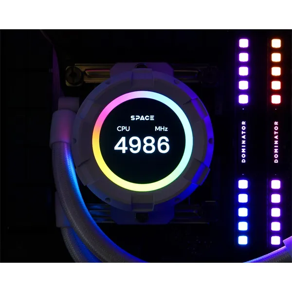 ID-Cooling CPU Water Cooler - Space SL360 XE WHITE (35,2dB; max. 129,39 m3/h; 3x12cm, A-RGB LED, fehér) - Image 10
