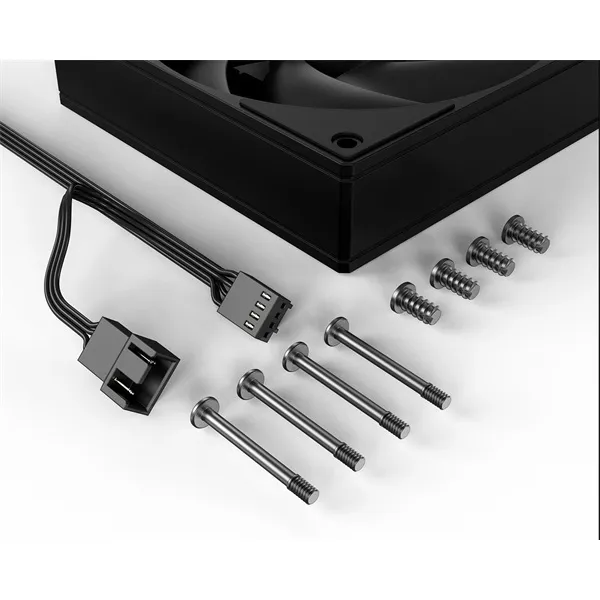 ID-Cooling Cooler 12cm - AF-1230-K (31,1dB, max. 143,90 m3/h, 4pin, PWM, Hydro bear, Daisy chain, 12cm, fekete) - Image 5