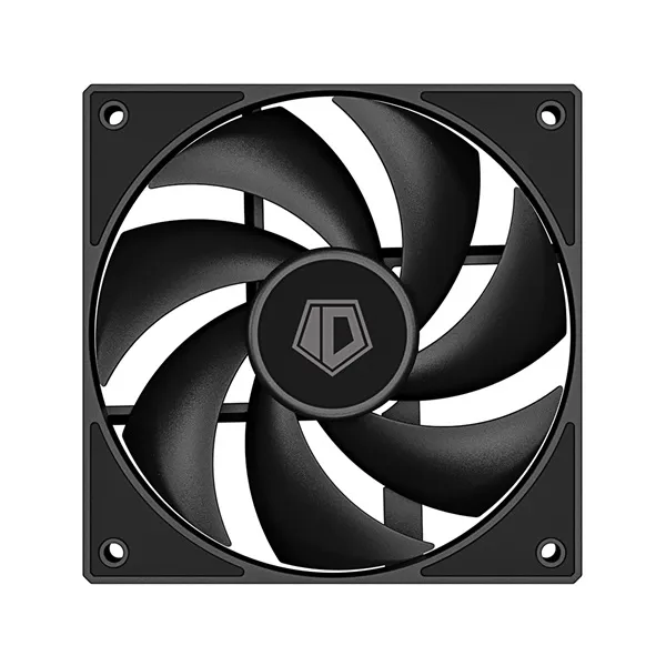 ID-Cooling Cooler 12cm - AF-125-K TRIO (29,85dB, max. 132,94 m3/h, 4pin, PWM, 3 x12cm, ARGB LED, fekete) - Image 3