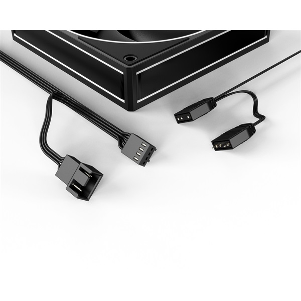 ID-Cooling Cooler 12cm - AF-127-ARGB-K (29,9dB, max. 132,52 m3/h, 4pin, PWM, 12cm, ARGB LED, fekete) - Image 6