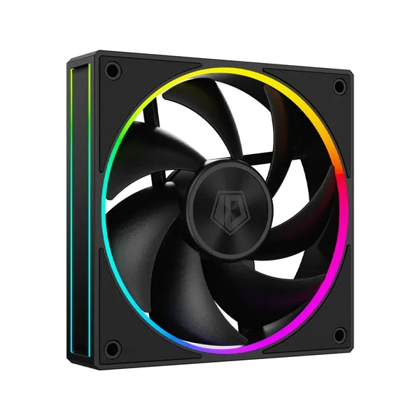 ID-Cooling Cooler 12cm - AF-127-ARGB-K TRIO (29,9dB, max. 132,52 m3/h, 4pin, PWM, 3 x12cm, ARGB LED, fekete) - Image 3