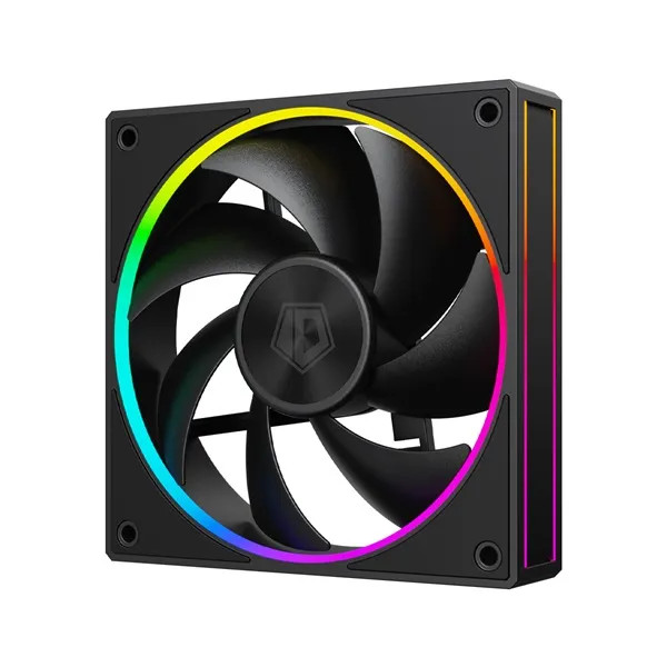 ID-Cooling Cooler 12cm - AF-127-ARGB-K TRIO (29,9dB, max. 132,52 m3/h, 4pin, PWM, 3 x12cm, ARGB LED, fekete) - Image 4