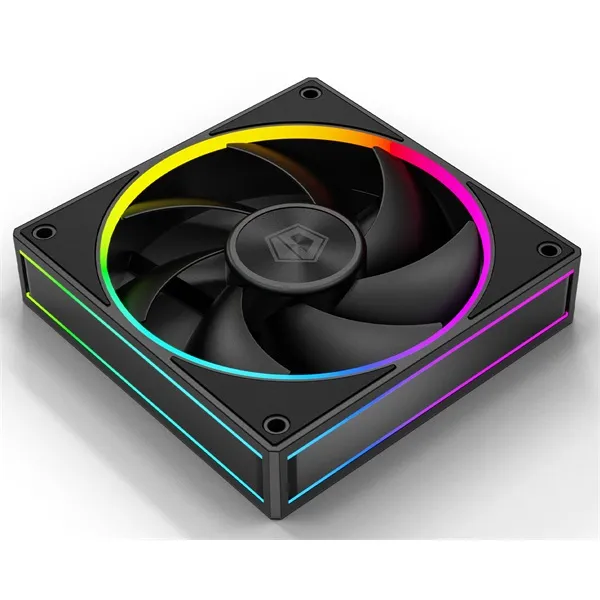 ID-Cooling Cooler 12cm - AF-127-ARGB-K TRIO (29,9dB, max. 132,52 m3/h, 4pin, PWM, 3 x12cm, ARGB LED, fekete) - Image 6